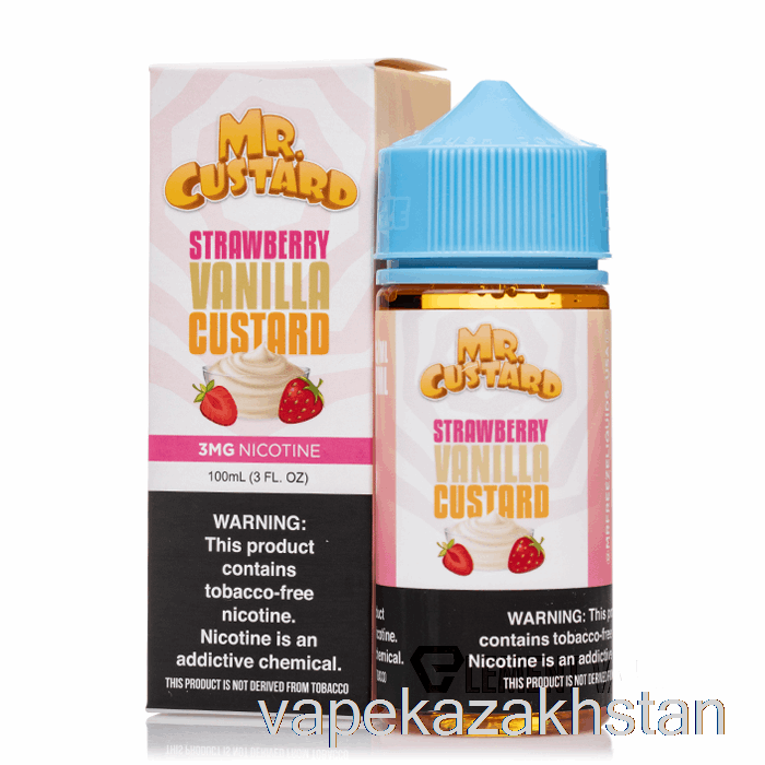 Vape Smoke Strawberry Vanilla Custard - Mr Custard - 100mL 6mg
